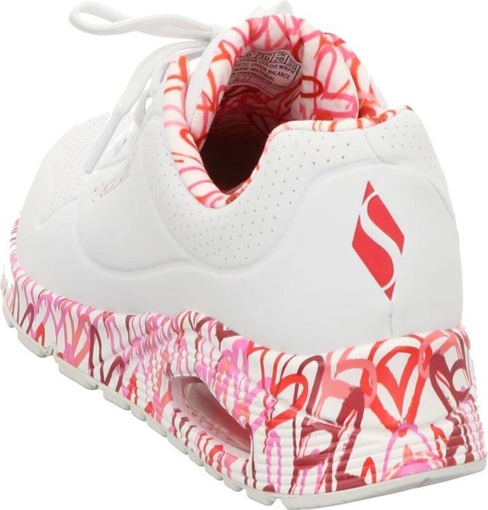 Кроссовки Skechers x JGoldcrown: Uno - Loving Love белый/красный/розовый