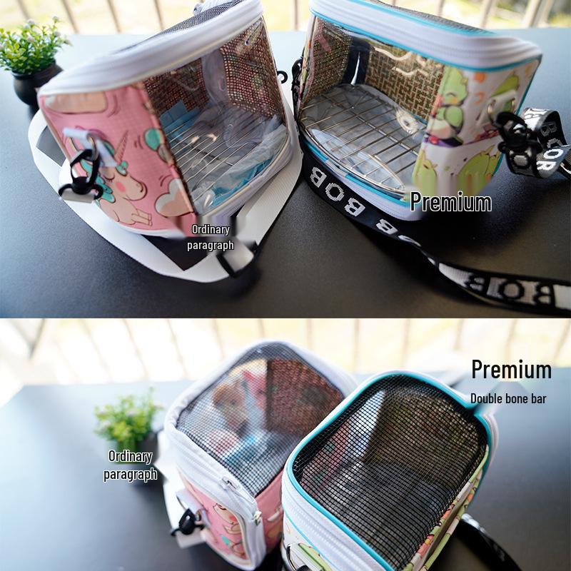 Portable Parrot Bag: Breathable, Transparent, Crossbody Carrier for Budgie & Cockatiel - Detachable Design for All Seasons