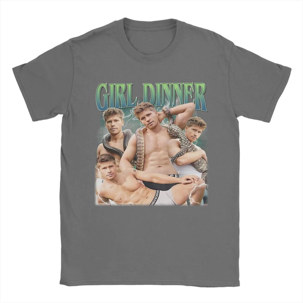 Robert Irwin Girl Dinner T-Shirt Men Women Vintage Cotton Tee Shirt O Neck Short Sleeve T Shirts Birthday Present Tops