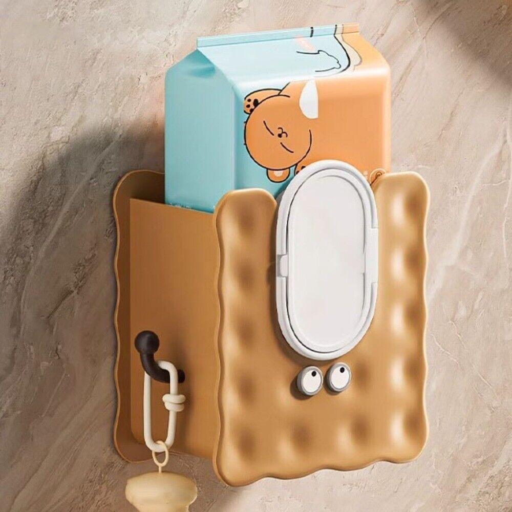 

Waterproof Tissue Storage Case Cartoon Wet Towel Box Creative Bathroom Drawer Box Household коричневый