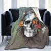 Halloween Fun Skull Dance Plush Blanket All Seasons Suitable for Sofa Bed Office Nap Blanket Cover Blanket