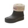 Fashion rain shoes women's inner height increase waterproof shoes fashion outer wear rubber shoes short rain boots women's adult water boots
