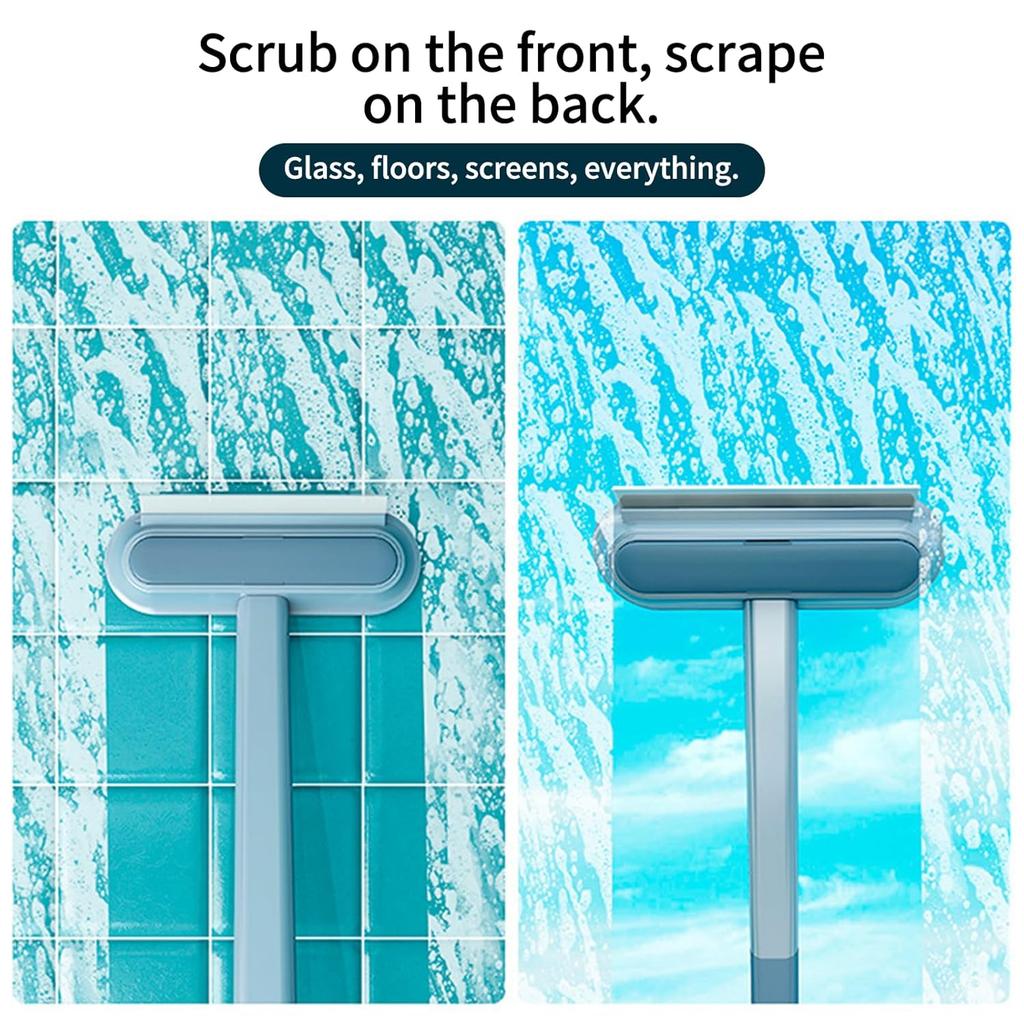 4-in-1 Pet Hair Remover Broom – Multifunctional Brush for Carpets, Rugs, Couch, Tile & Window Screens – Easy Clean Tool with Handle