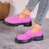 2024 Autumn ladies Shoes Outdoor nonslip leather footwear British style fashion Comfort flat Casual thick soled women's shoes