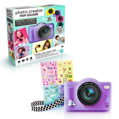 Fotocamera Digitale Pop Colore Viola - Con scheda SD da 8GB inclusa - Photo Creator - CLK 041 Canal Toys