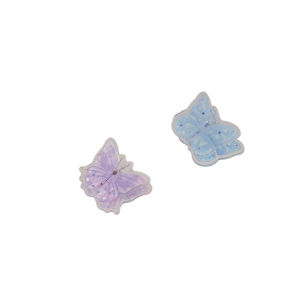Y2k Cute PP Clip Gradient Butterfly Cartoon Memo Clip Acrylic Paper Clip Photo Clamp