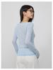 Korean Style Autumn Pleated Slanted Neck Long Sleeve Slimming Women's Top
