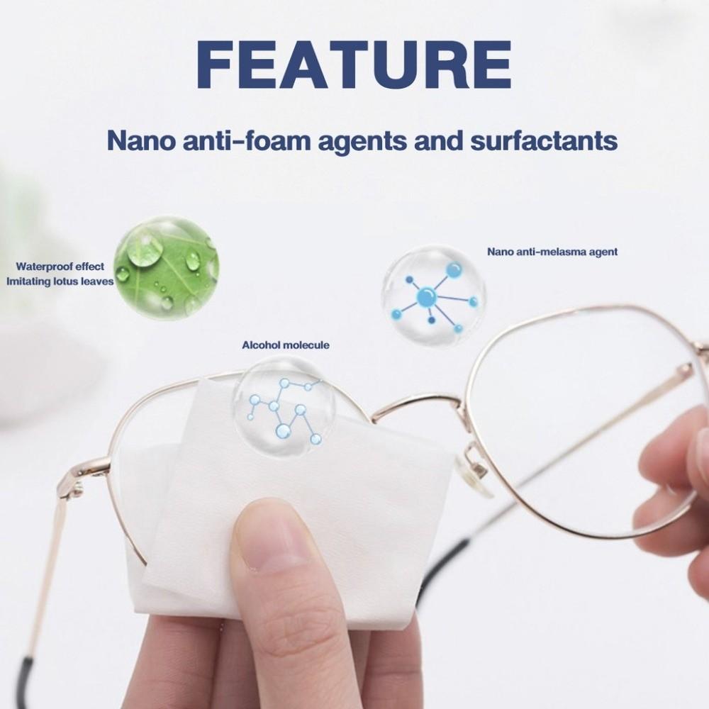 100Pcs/Box Disposable Glasses Cleaner Wet Wipe Anit-fog Anti-Fog Lens Wipes Glasses Anti Fog Wipe