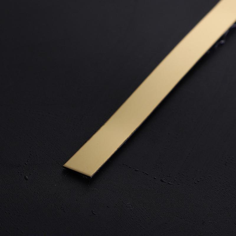 Плоское зеркало, наклейка на стену, линии из нержавеющей стали, золотой ...