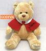 [USED] Limited Edition GODIVA Teddy Bear Stuffed Animal 2014 Valentine's Day