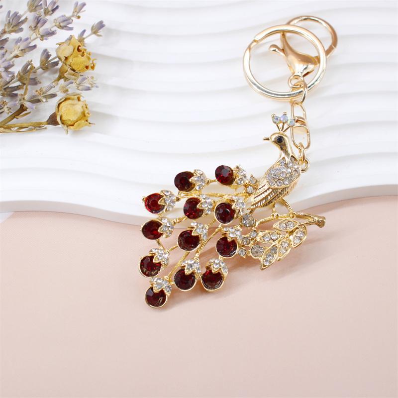 Rhinestone Bee Wing Keychain for Women Men Metal Gold Color Insect Animal Pendant Key Rings Jewelry porte clefs