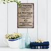 Vintage French Theory Metal Sign - Humorous & Informative, Waterproof Iron Wall Art with Rustic Design for Home, Bar, Cafe - Ide