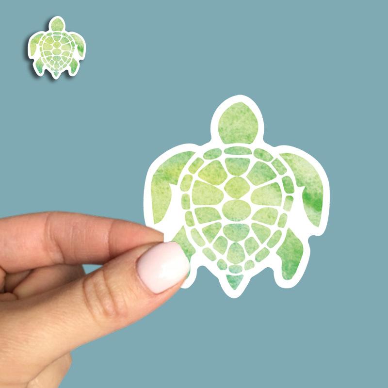 50pcs Colorful Turtle Stickers Laptop Bicycle Guitar Skateboard Sticker Kid DIY Graffiti Waterproof Stickers Toy