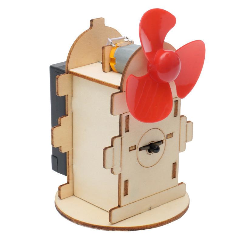 Stem Science Experiment Diy Flame Induction Fan Handmade Kit For Kids Wooden Material