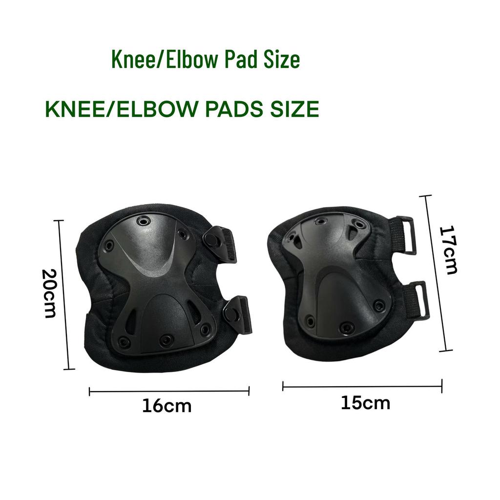 Taktisches Trainingsschutz-Set: Anti-Kollisions Knie- & Ellbogenschützer für Militär, Radfahren, Bergsteigen - 4-teiliges Set