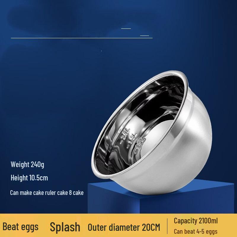 ZISIZ Stainless Steel Mixing Bowl