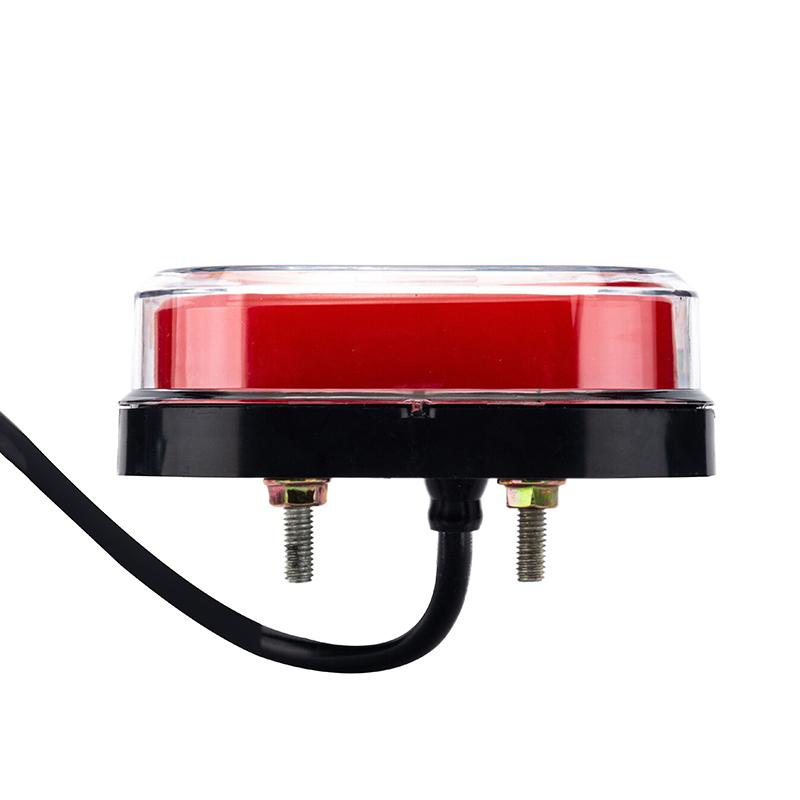 2Pcs 4Inch Led Tail Light Left Right Rear Brake Lamp Licesen Plate Taillight 12V 24V Turn Signal For Trailervan Bus 4X4 Pickup