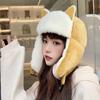 Cat ears Lei Feng hat female cute autumn and winter windproof winter cold warm versatile corduroy cotton hat