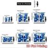 2D flat Photography Backdrop Background Banner Blue Butterfly on Flowers 100% Polyester Party Decorations Use for Suitable