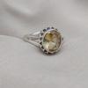 Citrine 925 Sterling Silver Ring: Handmade Faceted Gemstone, Positive Energy