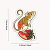 Strawberry Mouse Sticker - Glitter Rainbow Sticker - 2.3x3 Vinyl Sparkle Sticker - Nature Water Bottle Sticker - Cute Animal Laptop Sticker