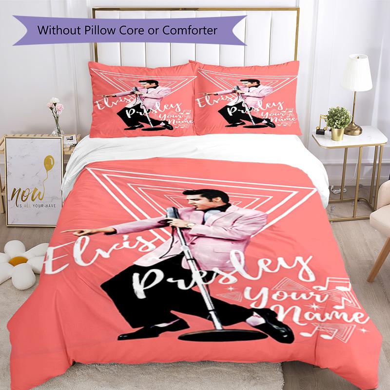 Elvis Presley Customizable Name Bed Linens Perfect for Decorate room Soft Bedding Home Decor Perfect Gift for Friends & Family