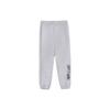 Li Ning Solid Color Loose Fit Letter Print Cuffed Knit Sports Pants Men Pants Gray AKLRA03-1