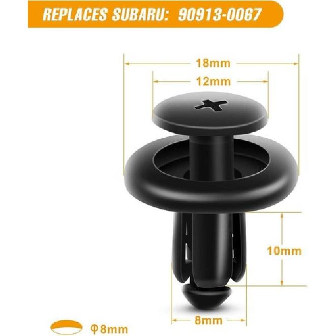 100PCS 7mm 8mm 10mm Compatible Push Type Retainer Fasteners Rivets Clips OEM