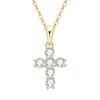 Silvere Glam Cross Moissanite Necklace French Retro Trend 925 Sterling Silver Pendant Collarbone Chain Does Not Fade