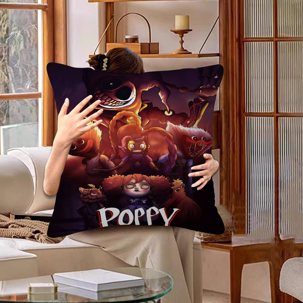 Anime P-Poppy P-Play T-Time Pillow Cushion Cover Pillowcase Living Room Sofa Home Decor