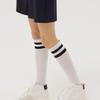 BLUDOT 2-Line Stripe Knee Socks Plus_WH