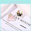 Adorable Anime Cartoon Couple Brooches Unique Animal Design Fashionable Accessories