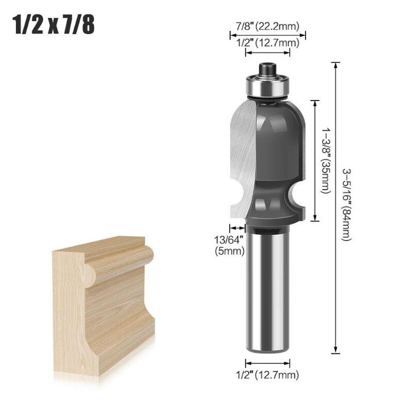 12mm stopka 1/2" stopka Architectural forming Line Router Bit Dřevoobráběcí fréza na dřevo Čelní frézování dřeva