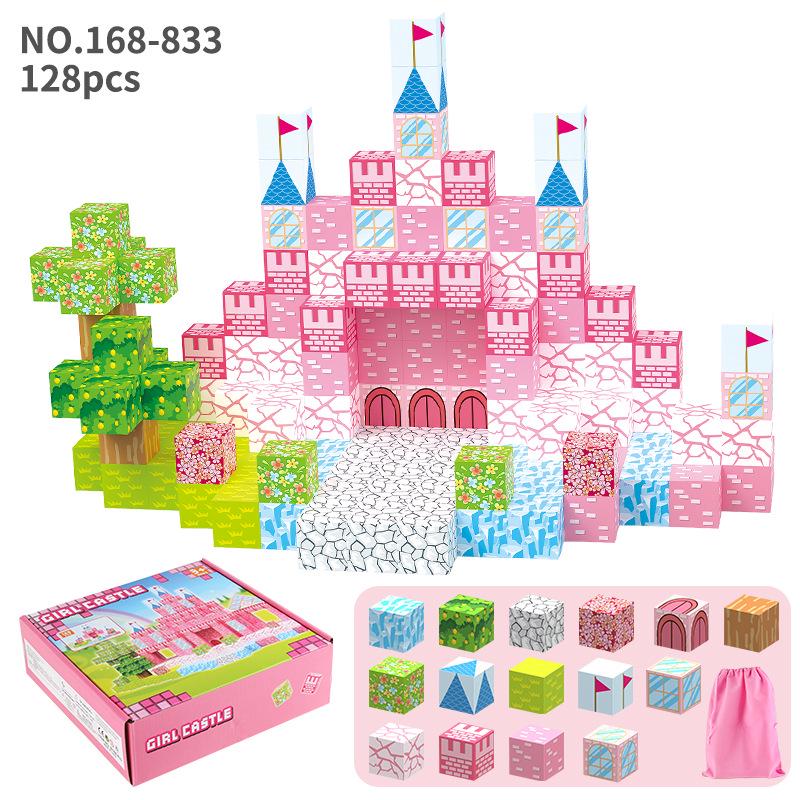 2.0cm DIY Magnetic Building Blocks with Lights - Magnetic Cubes Military Engineering Farm Set