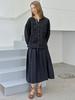 AVANT-G Flower Embroidery Blouse - Black