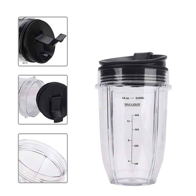 2 gab 18Oz rezerves Ninja blendera krūzes ar vāku priekš Ninja Auto IQ BL480 BL642 BL450 BL682 BL480, BL490, BL640 BL680