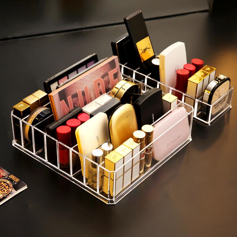 Clear Acrylic Makeup Organizer: Lipstick, Eyeshadow, Blush & More