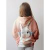Herfst Nieuw Schattig Konijn met Koptelefoon 3D Simulatie Kinderpullover Trend Zoet en Energiek Meisjes Hooded Sweatshirt