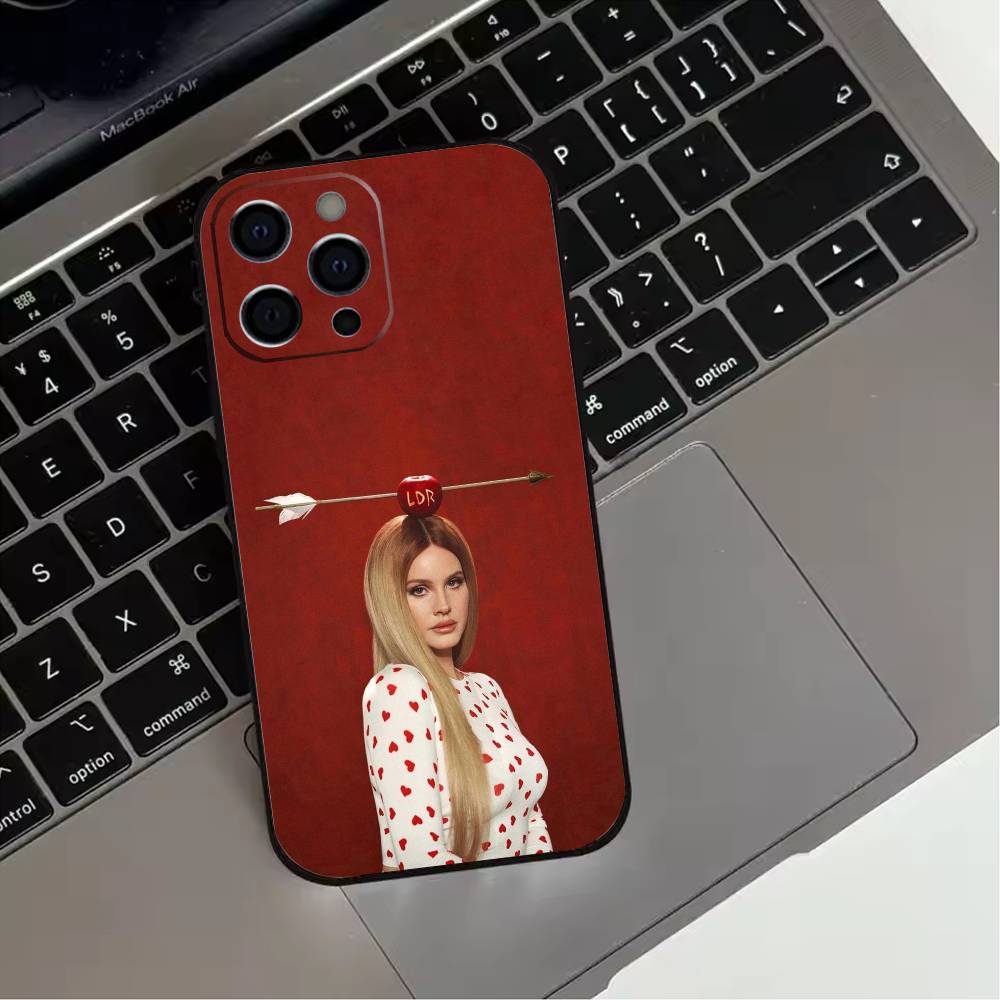 L-Lana D-Del Rey Phone Case For iPhone 17,16,15,14,13,12,11 Plus,Pro Max,XS,Soft Silicone Black Cover