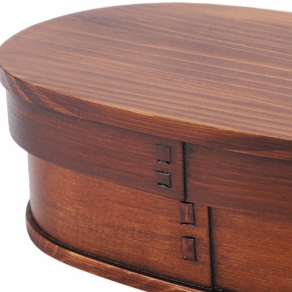 Holz-Lebensmittelaufbewahrungsbehälter 19*12*6cm Tragbare Lebensmittelbox für Zuhause Büro