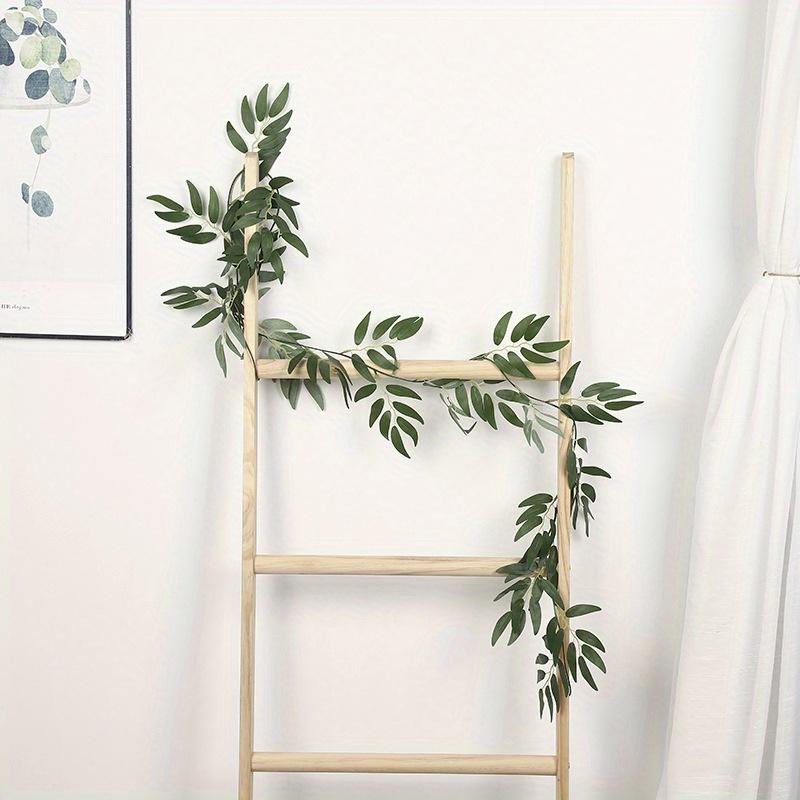 1Pc Simulation 76.77 Inch Green Willow Leaf Soft Rattan for Wedding Home Outdoor Courtyard Patio Garden Decoration