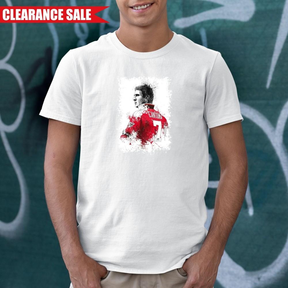 

Eric Cantona Fans T-Shirt Printed Football Lovers Gift Mens Pure Cotton Tee Tops XL