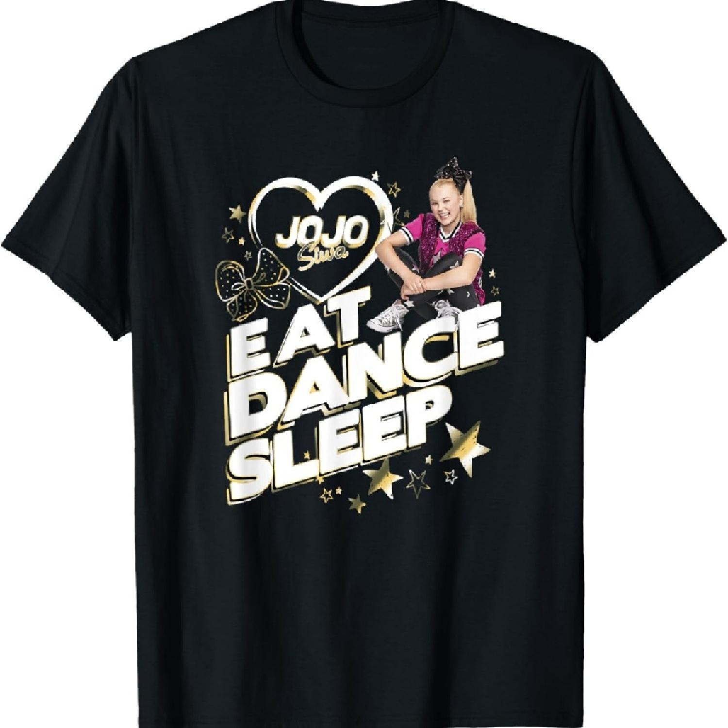 

JoJo Siwa Eat Dance Sleep JoJo Heart Poster T-Shirt XXXXXL чёрный