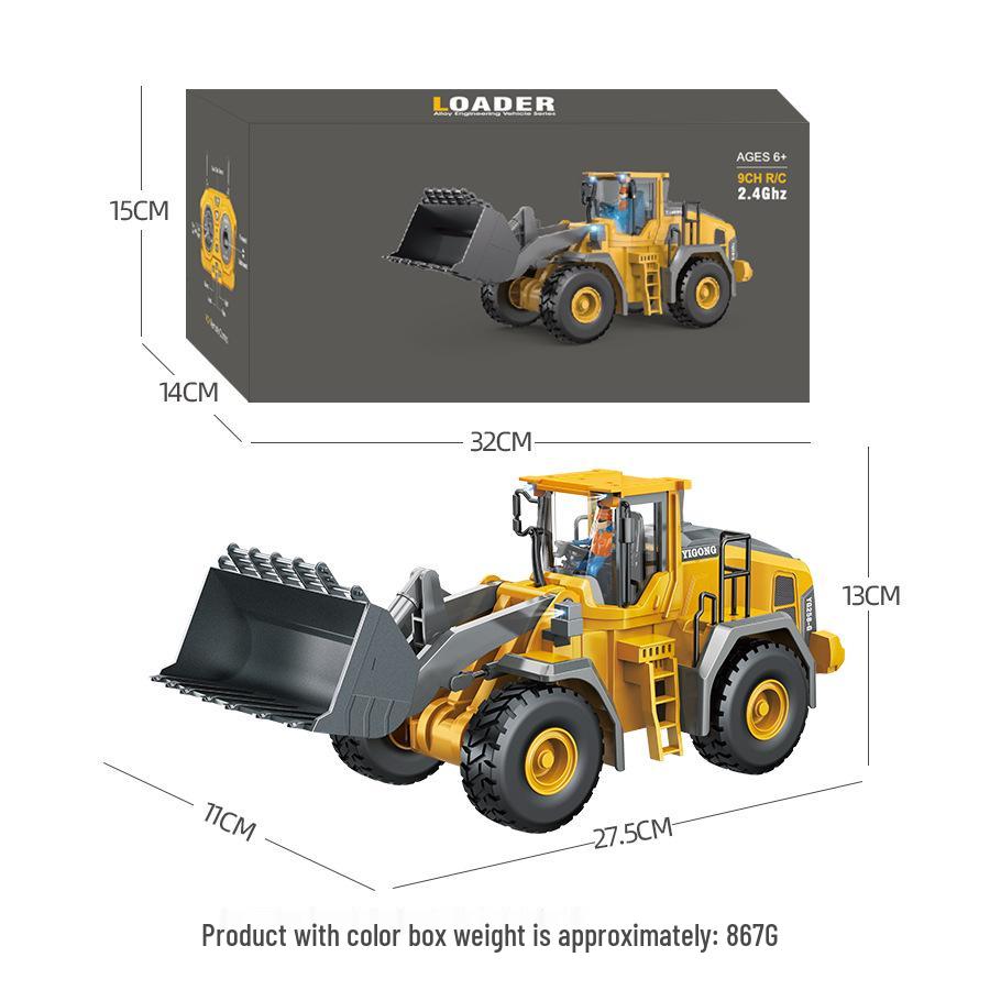 1:24 Alloy Remote Control Excavator & Bulldozer Toy Truck for Kids