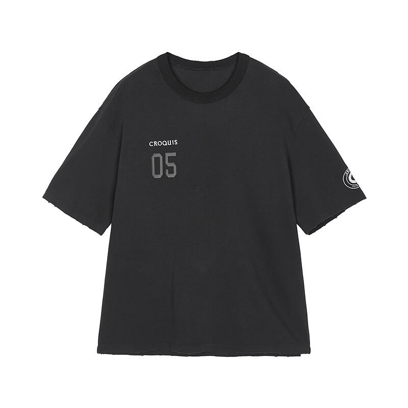 CROQUIS Men's Loose Fit Longline Round Neck Short-Sleeve T-Shirt 9Q4113400