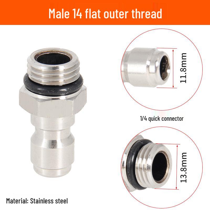 2-Point Brass Quick Connect High-Pressure Water Gun Hose for Car Washing and Cleaning 380.