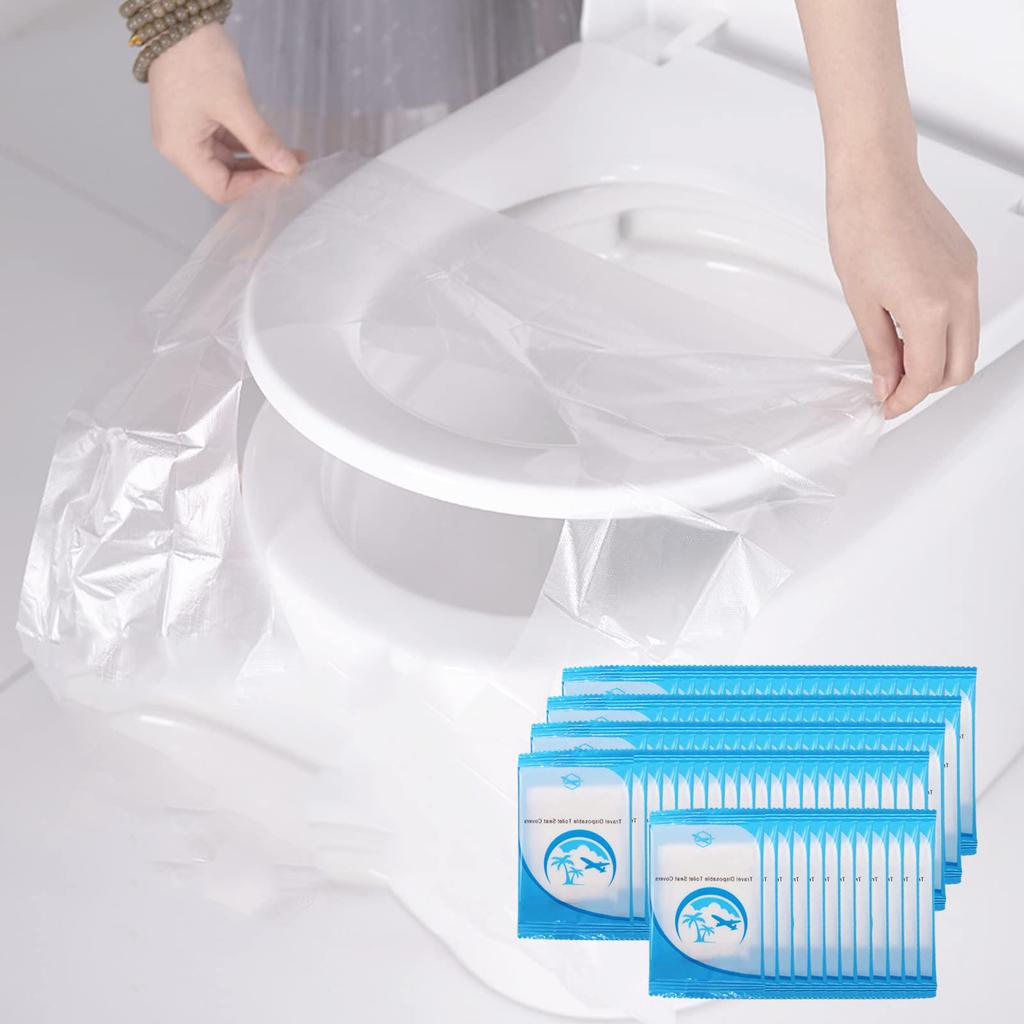 50 PCS Travel Disposable Toilet Seat Cover Waterproof Portable WC Pad Toilet Mat For Baby Pregnant Mom Independent Packing