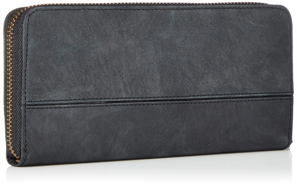 Hamnett Domestic Tanned Leather Hand Scratch Pattern Round Zipper Bundle Black [Catherine London] SCRUB" (vegetable Tanned) 490-50603
