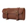 B   Retro, Lther   Front Frame Bag bike handlebar bag   Artificial hdlight for Bike Pouch Cycling Accessory
