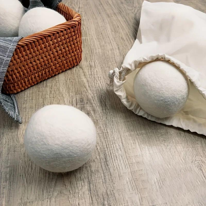 

1 шт. Шерстяные шарики для сушки Ткань Девственные Многоразовые Смягчитель для белья 5 см Набор для сушки Шарик Практичные Домашние Шарики для стирки Шерстяные шарики для сушки белый